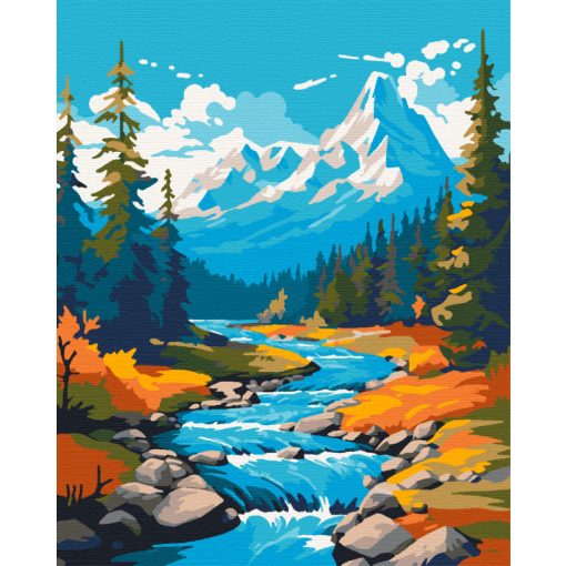 Suttogó folyó - Számfestő készlet kereten 40x50