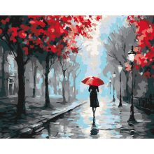 Őszi magány - Számfestő készlet kereten 40x50