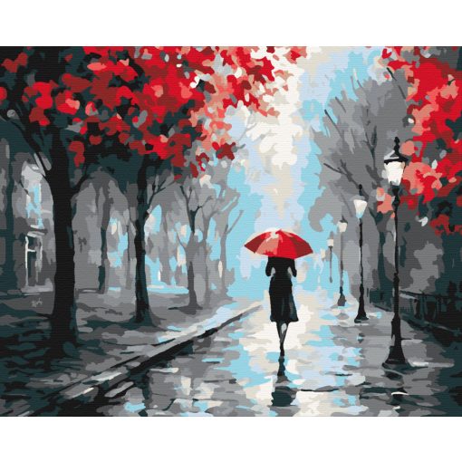 Őszi magány - Számfestő készlet kereten 40x50