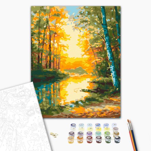 Őszi gondolatok - Számfestő készlet kereten 40x50