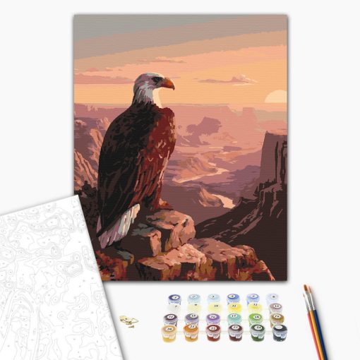 A kanyon őrszeme - Számfestő készlet kereten 40x50