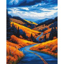 Auf gewundenen Wegen - Malen-nach-Zahlen-Set auf Keilrahmen 40x50