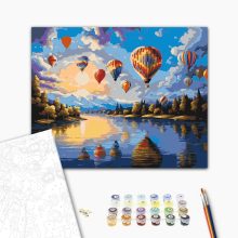 Ballon felvonulás - Számfestő készlet kereten 40x50