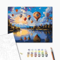 Ballon felvonulás - Számfestő készlet kereten 40x50