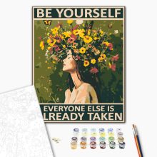 Légy önmagad - Számfestő készlet kereten 40x50