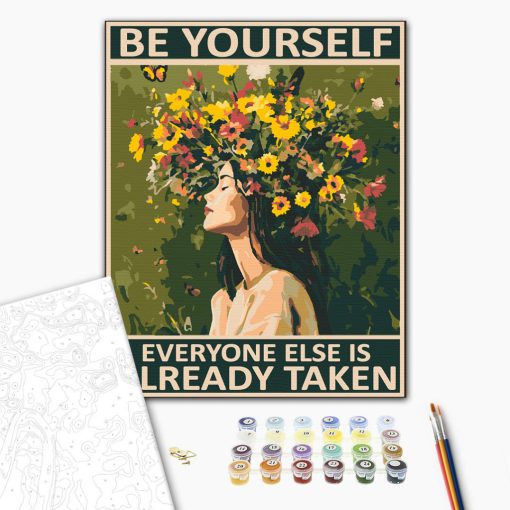 Légy önmagad - Számfestő készlet kereten 40x50