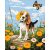 Beagle és pillangó - Számfestő készlet kereten 40x50