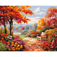 Tóparti emlékek - Számfestő készlet kereten 40x50