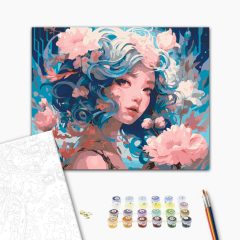 Virágos álom - Számfestő készlet kereten 40x50