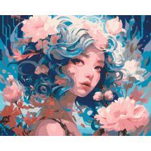 Virágos álom - Számfestő készlet kereten 40x50