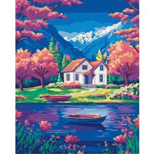 Friedliche Zuflucht - Malen-nach-Zahlen-Set auf Keilrahmen 40x50