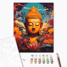 Buddhista harmónia - Számfestő készlet kereten 40x50