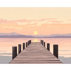 Móló nyugalom - Számfestő készlet kereten 40x50