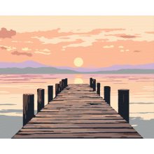 Móló nyugalom - Számfestő készlet kereten 40x50