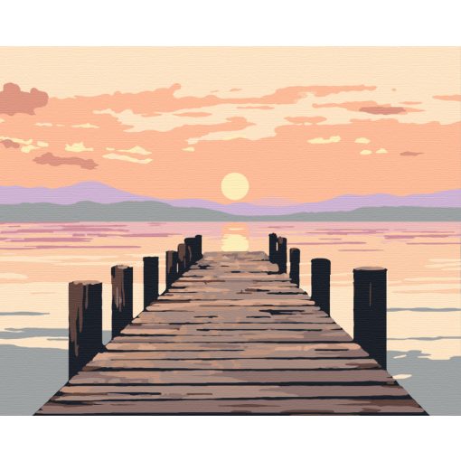 Móló nyugalom - Számfestő készlet kereten 40x50
