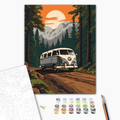 Kempingút - Számfestő készlet kereten 40x50