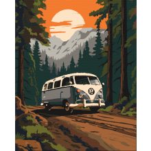 Kempingút - Számfestő készlet kereten 40x50