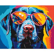 Kutyalaza - Számfestő készlet kereten 40x50