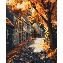 Macskaköves út - Számfestő készlet kereten 40x50