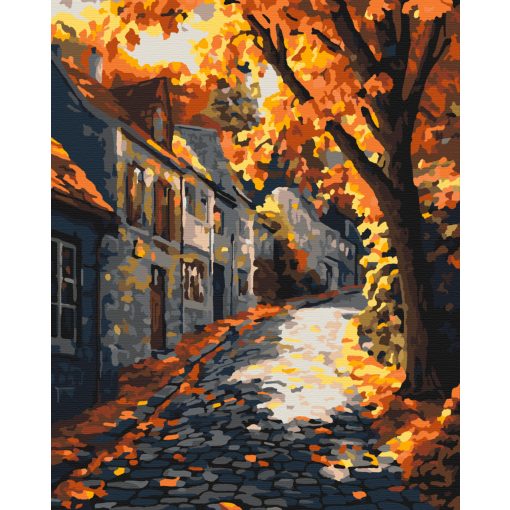 Macskaköves út - Számfestő készlet kereten 40x50