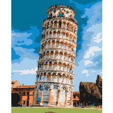 A pisai ferde torony - Számfestő készlet kereten 40x50