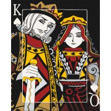 Königliches Paar - Malen-nach-Zahlen-Set auf Keilrahmen 40x50