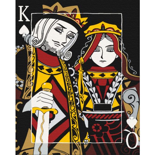 Königliches Paar - Malen-nach-Zahlen-Set auf Keilrahmen 40x50
