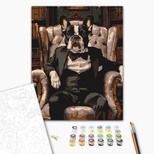 Bulldog Úr - Számfestő készlet kereten 40x50