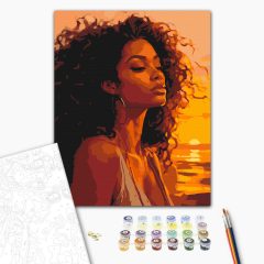 Aranyló nyugalom - Számfestő készlet kereten 40x50