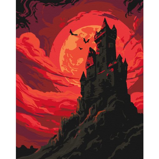Drakula kastélya - Számfestő készlet kereten 40x50