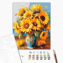 Aranyvirágzás - Számfestő készlet kereten 40x50