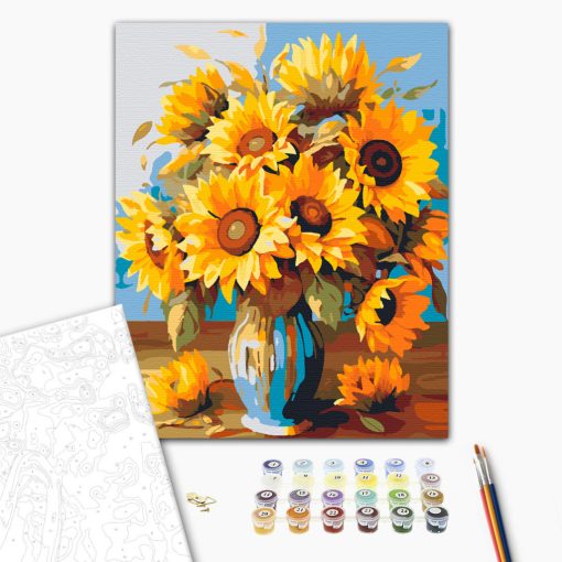 Aranyvirágzás - Számfestő készlet kereten 40x50