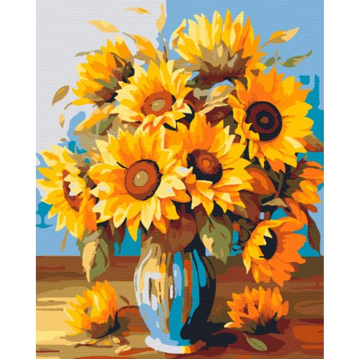 Aranyvirágzás - Számfestő készlet kereten 40x50