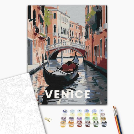 Velence - Számfestő készlet kereten 40x50