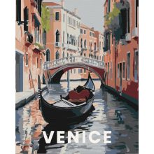 Velence - Számfestő készlet kereten 40x50