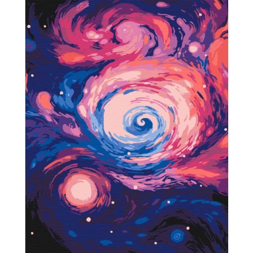 Színes örvény - Számfestő készlet kereten 40x50