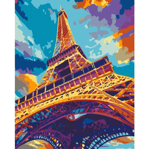 Eiffel-torony - Számfestő készlet kereten 40x50