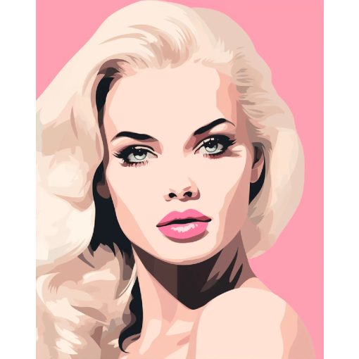 Szőke ikon 1 - Számfestő készlet kereten 40x50