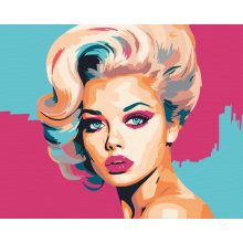 Szőke ikon 2 - Számfestő készlet kereten 40x50