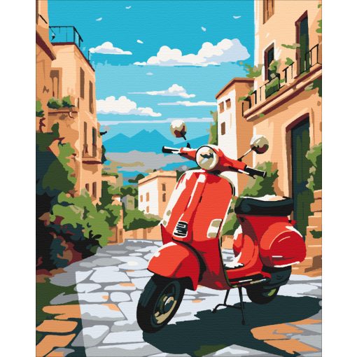 Olasz életérzés - Számfestő készlet kereten 40x50