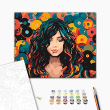 Bakelit portré - Számfestő készlet kereten 40x50