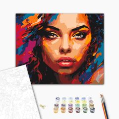 Élénk tekintet - Számfestő készlet kereten 40x50