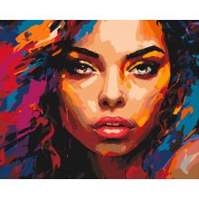 Élénk tekintet - Számfestő készlet kereten 40x50