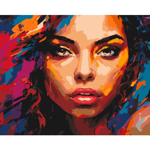 Élénk tekintet - Számfestő készlet kereten 40x50