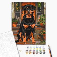 Házőrző - Számfestő készlet kereten 40x50