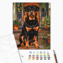 Házőrző - Számfestő készlet kereten 40x50