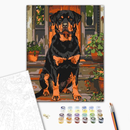 Házőrző - Számfestő készlet kereten 40x50