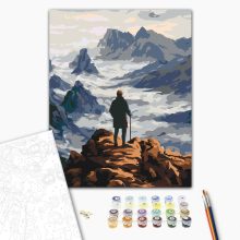 Hegyek felett - Számfestő készlet kereten 40x50