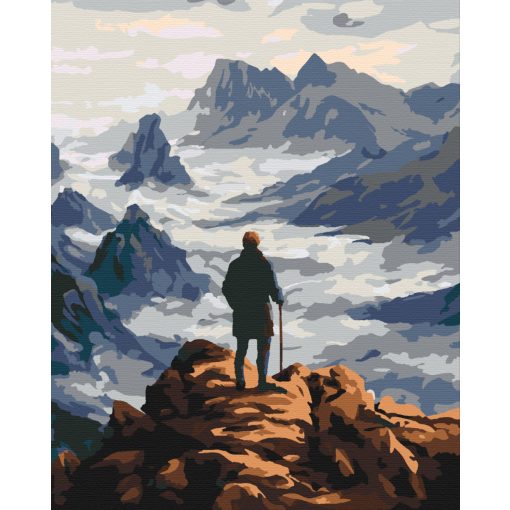 Hegyek felett - Számfestő készlet kereten 40x50