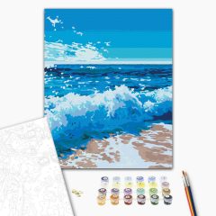 Hullámok - Számfestő készlet kereten 40x50